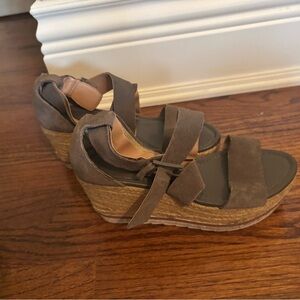 Marc Fischer Women's green Brown Wedge Sandals